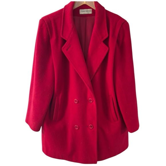 Forecaster of Boston Jackets & Blazers - Vintage Forecaster of Boston Red Wool Coat
